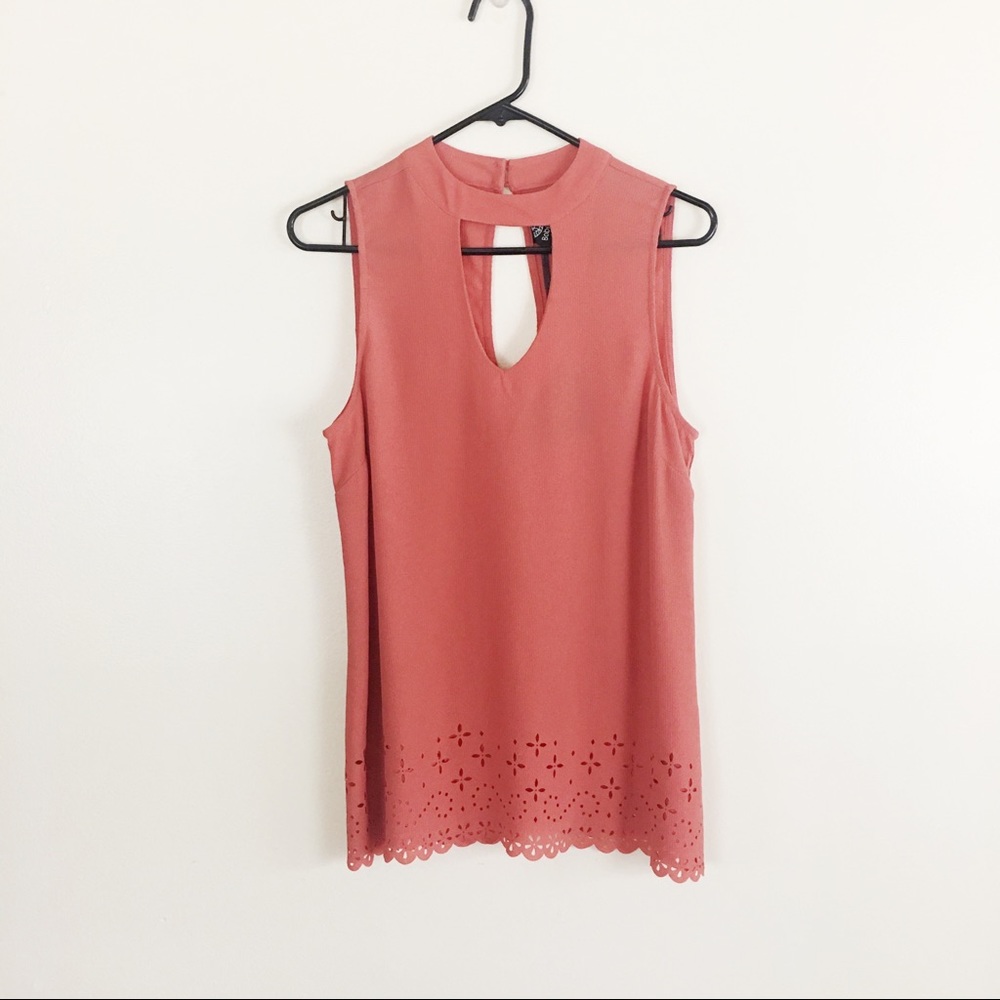 Bobeau (Nordstrom) choker top in burnt orange
